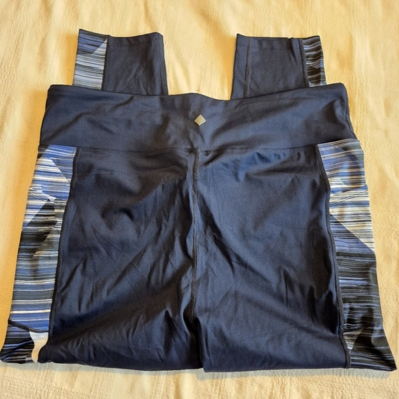 LuLaRoe Rise Brave line women's size 3X leggings blue with white NWT - Picture 7 of 8